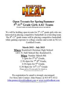 Tryout Flyer All Grades Summer 2015